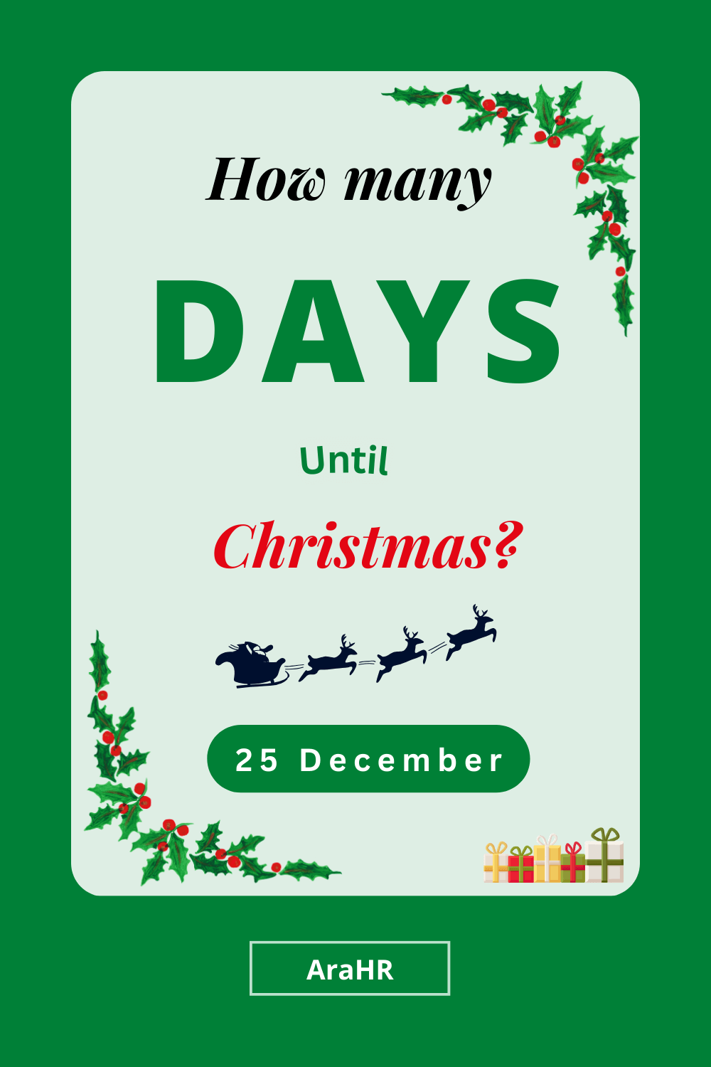 How Many Days Until Christmas?