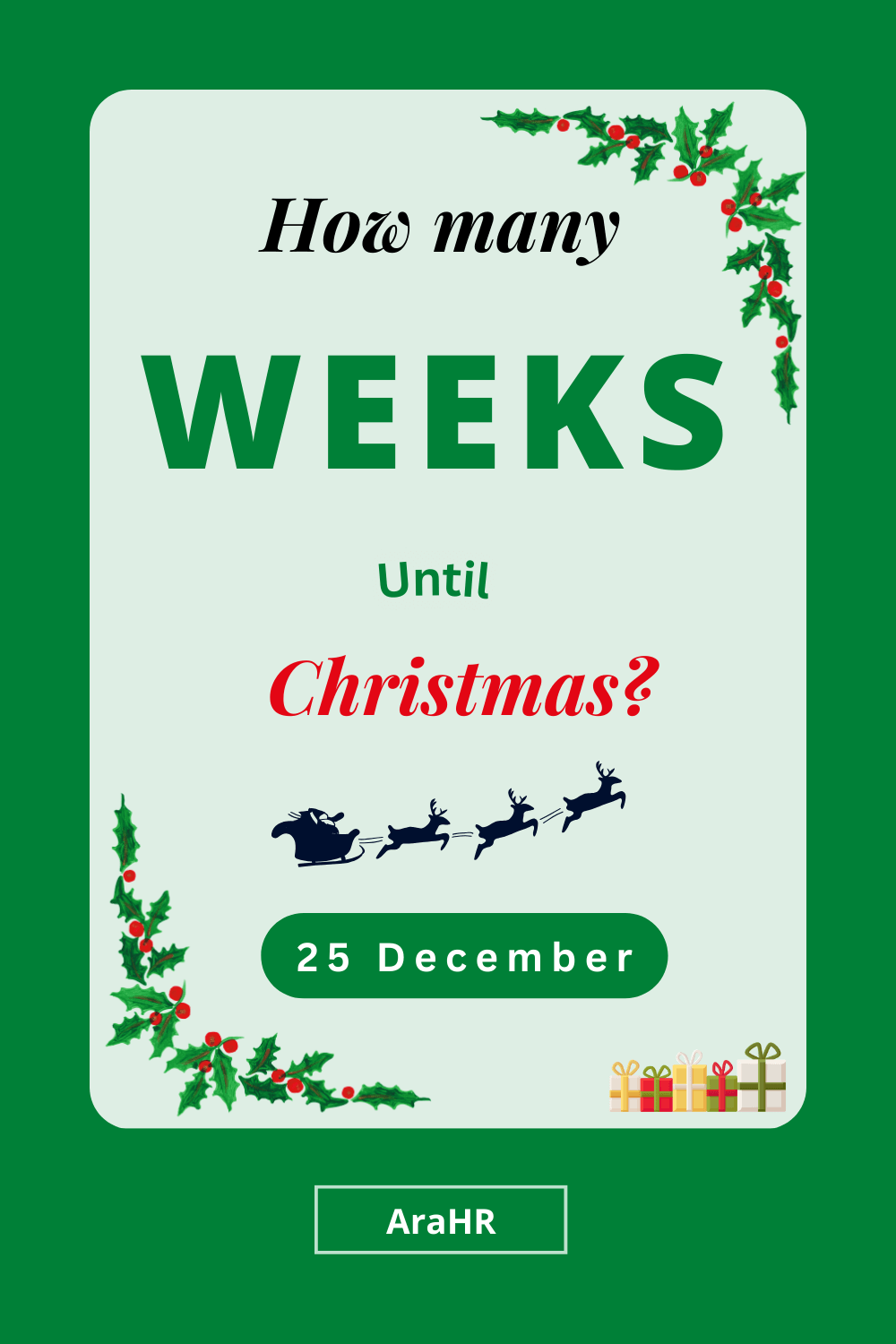 How Many Weeks Until Christmas?
